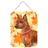 Caroline'S Treasures Miniature Pinscher Fall Metal Print, 16 X 12, Multicolor