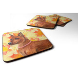 Caroline'S Treasures Miniature Pinscher Fall Decorative Coasters, Multicolor