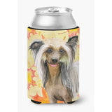 Caroline'S Treasures Chinese Crested Fall Decorative Can Hugger, Multicolor