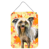 Caroline'S Treasures Chinese Crested Fall Metal Print, 16 X 12, Multicolor