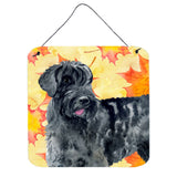 Caroline'S Treasures Giant Schnauzer Metal Print, 6H X 6W, Fall Leaves