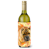 Caroline'S Treasures Shar Pei Fall Decorative Bottle Hugger, 750Ml, Multicolor