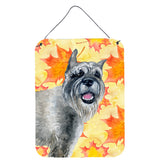 Caroline'S Treasures Schnauzer Fall Metal Print, 16 X 12, Multicolor