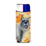 Caroline'S Treasures Schnauzer Fall Decorative Can Hugger, Slim, Multicolor