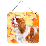 Caroline'S Treasures Cavalier Spaniel Metal Print, 6H X 6W, Fall Leaves