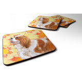 Caroline'S Treasures Cavalier Spaniel Fall Decorative Coasters, Multicolor