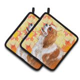 Caroline'S Treasures Cavalier Spaniel Decorated Pot Holder, 7.5H X 7.5W, Fall Leaves