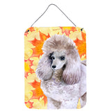 Caroline'S Treasures Poodle Fall Metal Print, 16 X 12, Multicolor