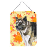 Caroline'S Treasures American Akita Fall Metal Print, 16 X 12, Multicolor
