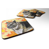 Caroline'S Treasures American Akita Fall Decorative Coasters, Multicolor