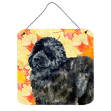 Caroline'S Treasures Newfoundland Metal Print, 6H X 6W, Fall Leaves