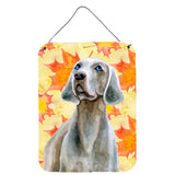 Caroline'S Treasures Weimaraner Fall Metal Print, 16 X 12, Multicolor