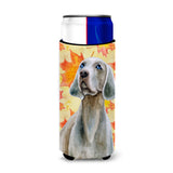 Caroline'S Treasures Weimaraner Fall Decorative Can Hugger, Slim, Multicolor