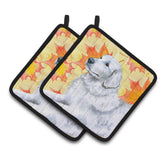 Caroline'S Treasures Maremma Sheepdog Decorated Pot Holder, 7.5H X 7.5W, Fall Leaves