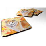 Caroline'S Treasures Shiba Inu Fall Decorative Coasters, Multicolor
