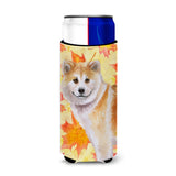 Caroline'S Treasures Shiba Inu Fall Decorative Can Hugger, Slim, Multicolor