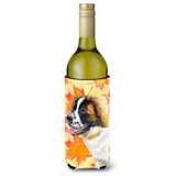 Caroline'S Treasures Saint Bernard Fall Decorative Bottle Hugger, 750Ml, Multicolor