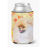 Caroline'S Treasures Pomeranian Fall Decorative Can Hugger, Multicolor