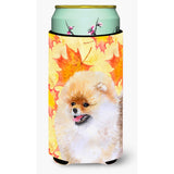 Caroline'S Treasures Pomeranian Fall Decorative Can Hugger, Tall Boy, Multicolor