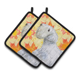 Caroline'S Treasures Sealyham Terrier Decorated Pot Holder, 7.5H X 7.5W, Fall Leaves
