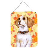 Caroline'S Treasures Beagle Fall Metal Print, 16 X 12, Multicolor