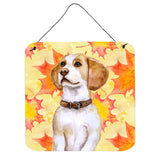 Caroline'S Treasures Beagle Metal Print, 6H X 6W, Fall Leaves