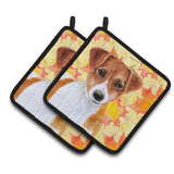 Caroline'S Treasures Jack Russell Terrier Decorated Pot Holder, 7.5H X 7.5W, Fall Leaves