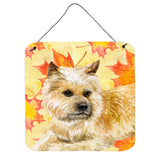 Caroline'S Treasures Cairn Terrier Metal Print, 6H X 6W, Fall Leaves