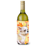 Caroline'S Treasures Chihuahua Leg Up Fall Decorative Bottle Hugger, 750Ml, Multicolor