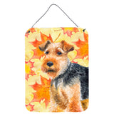 Caroline'S Treasures Welsh Terrier Fall Metal Print, 16 X 12, Multicolor