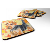 Caroline'S Treasures Welsh Terrier Fall Decorative Coasters, Multicolor