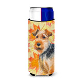 Caroline'S Treasures Welsh Terrier Fall Decorative Can Hugger, Slim, Multicolor