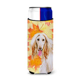 Caroline'S Treasures Afghan Hound Fall Decorative Can Hugger, Slim, Multicolor