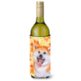 Caroline'S Treasures Akita Fall Decorative Bottle Hugger, 750Ml, Multicolor