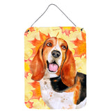 Caroline'S Treasures Basset Hound Fall Metal Print, 16 X 12, Multicolor