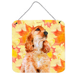 Caroline'S Treasures Cocker Spaniel Metal Print, 6H X 6W, Fall Leaves