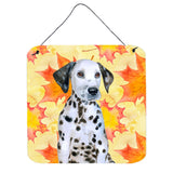 Caroline'S Treasures Dalmatian Puppy Metal Print, 6H X 6W, Fall Leaves