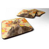 Caroline'S Treasures Doberman Pinscher Fall Decorative Coasters, Multicolor