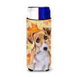 Caroline'S Treasures Jack Russell Terrier #2 Fall Decorative Can Hugger, Slim, Multicolor