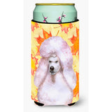Caroline'S Treasures White Standard Poodle Fall Decorative Can Hugger, Tall Boy, Multicolor