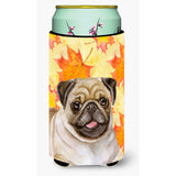 Caroline'S Treasures Fawn Pug Fall Decorative Can Hugger, Tall Boy, Multicolor