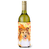 Caroline'S Treasures Sheltie Fall Decorative Bottle Hugger, 750Ml, Multicolor