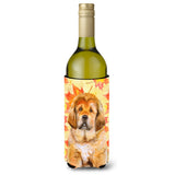 Caroline'S Treasures Tibetan Mastiff Fall Decorative Bottle Hugger, 750Ml, Multicolor