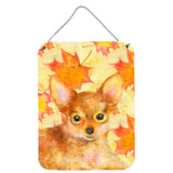 Caroline'S Treasures Toy Terrier Fall Metal Print, 16 X 12, Multicolor