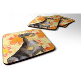 Caroline'S Treasures Miniature Pinscher #2 Fall Decorative Coasters, Multicolor
