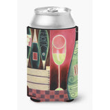 Caroline'S Treasures Bcbr0068Cc Wine Collection Blanc By Cathy Brear Can Or Bottle Hugger, Multicolor