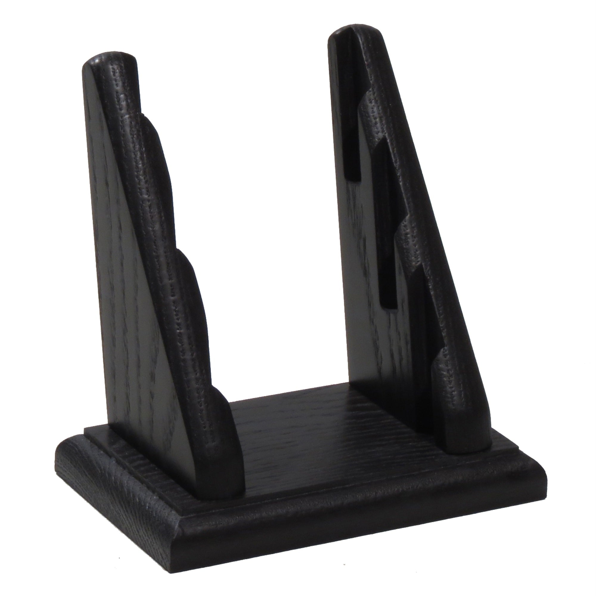 Wooden Mallet 3 Pocket Countertop Business Card Holder, Black
