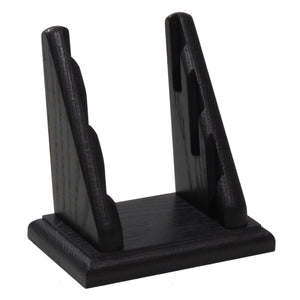 Wooden Mallet 3 Pocket Countertop Business Card Holder, Black