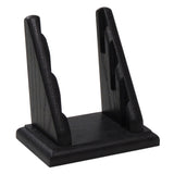 Wooden Mallet 3 Pocket Countertop Business Card Holder, Black