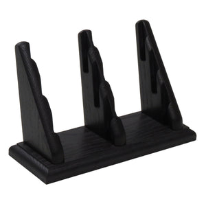 Wooden Mallet 6 Pocket Countertop Business Card Holder, Black